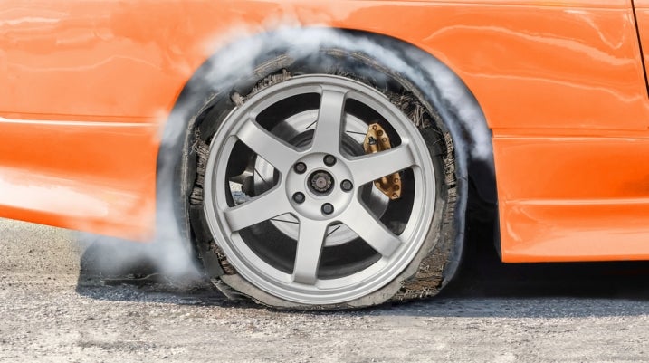 popped tire