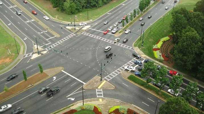 large traffic intersection