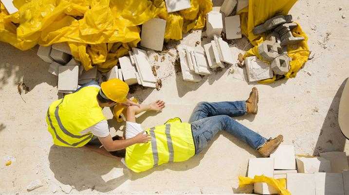 Construction fallen on floor