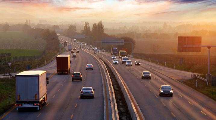 Highways with Vehicles Driving
