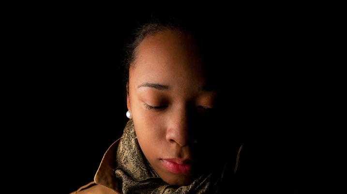 African American Women Looking Down