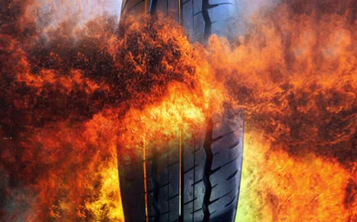 Burn Injuries Caused by Defective Products - tires on fire