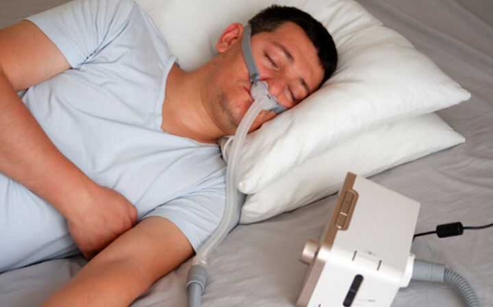 Do CPAP Machines Cause Cancer - man with cpap machine