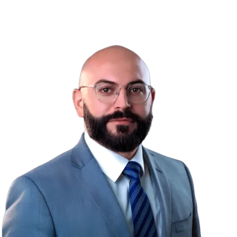 Headshot of Edvard Mikayelyan, a CA-based personal injury lawyer at Morgan & Morgan
