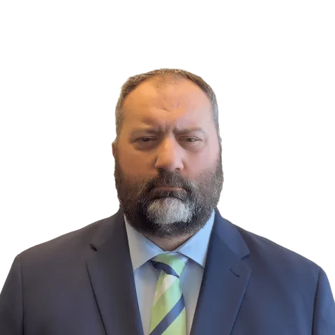 Headshot of Kory Veletean, a OH-based personal injury lawyer at Morgan & Morgan