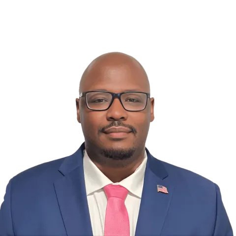 Headshot of Stefon Jackson, a CA-based personal injury lawyer at Morgan & Morgan