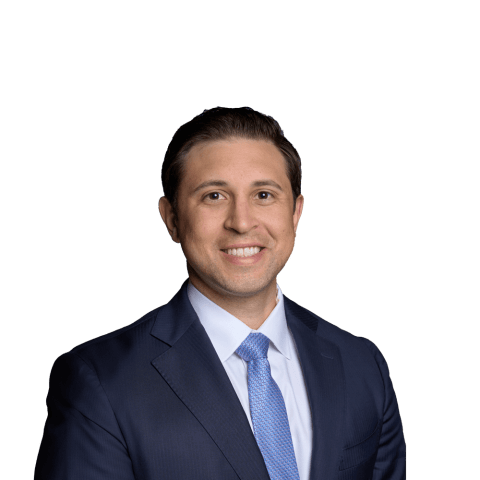 Headshot of Nick Russo, a Manhattan-based car accident and auto injury lawyer at Morgan & Morgan