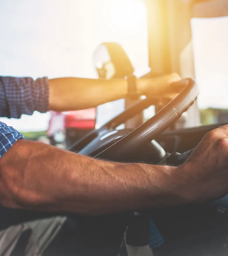 Man driving Truck