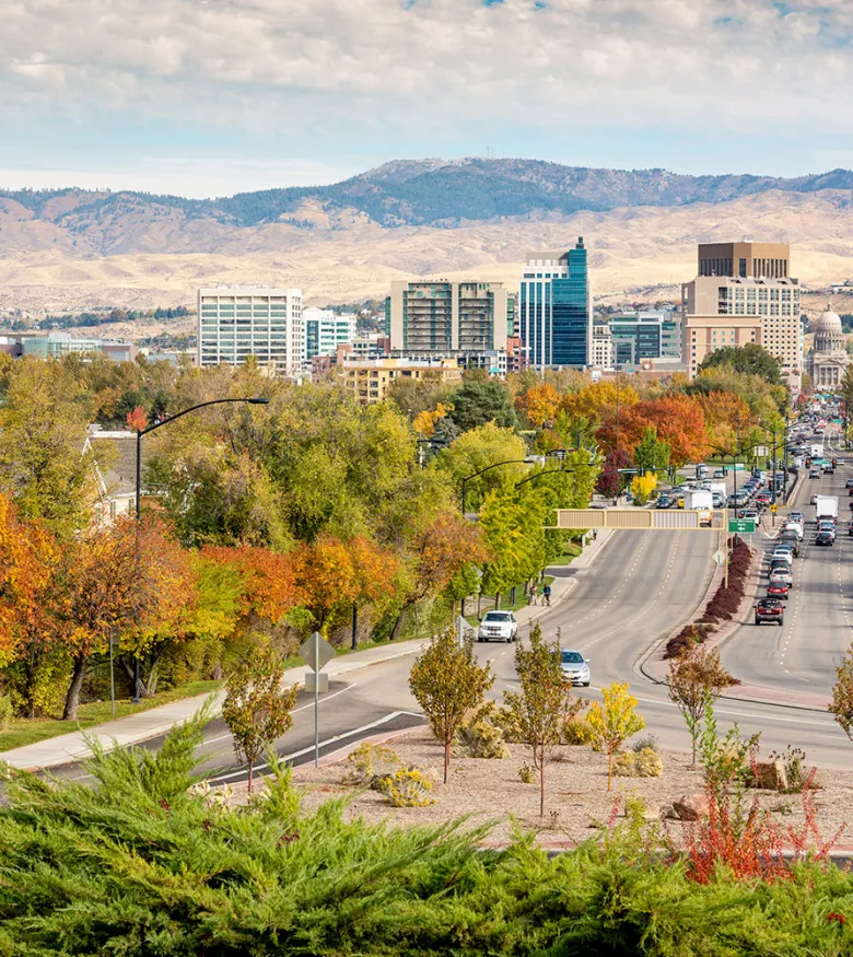 Boise cityscape in autumn