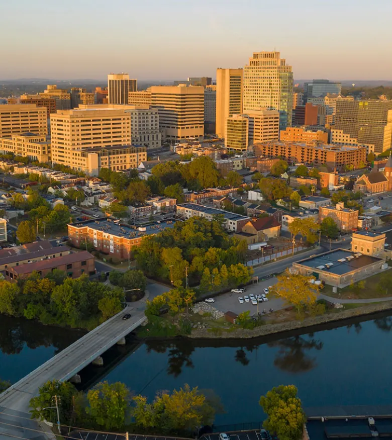 Wilmington cityscape river
