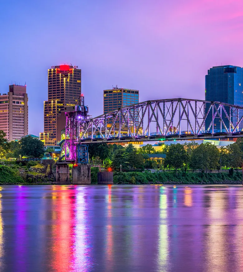 Little Rock skyline bridge