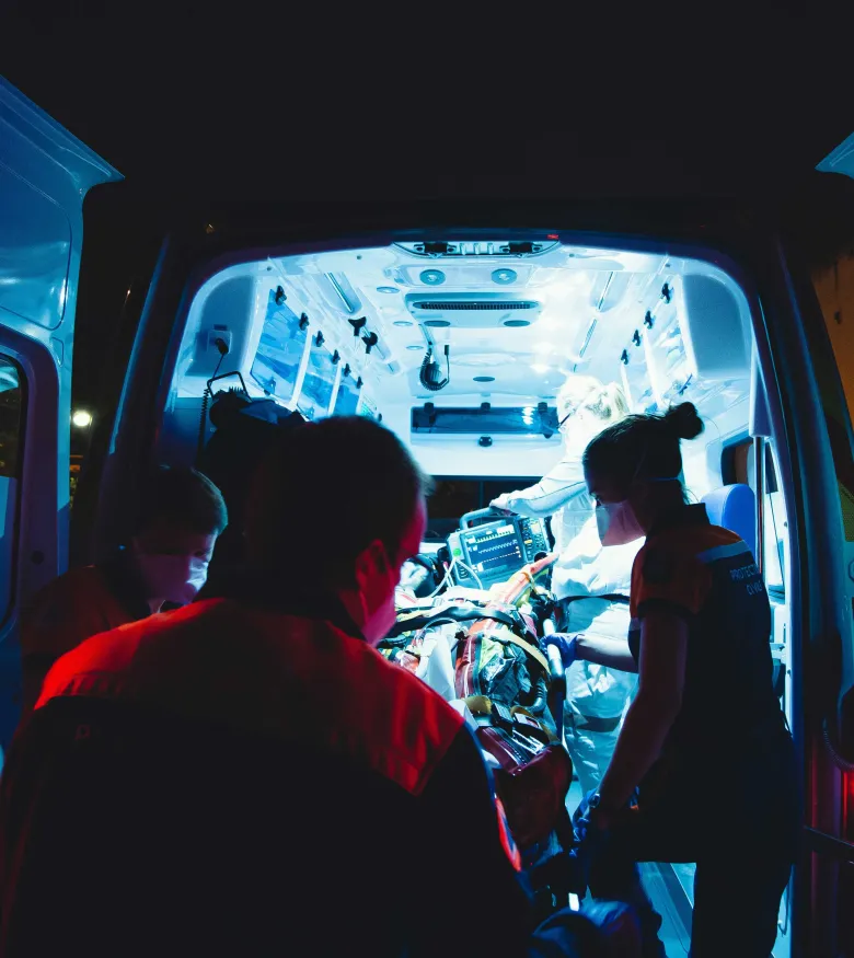 Wrongful Death Attorneys in Boston, MA - ambulance with doctors and patient