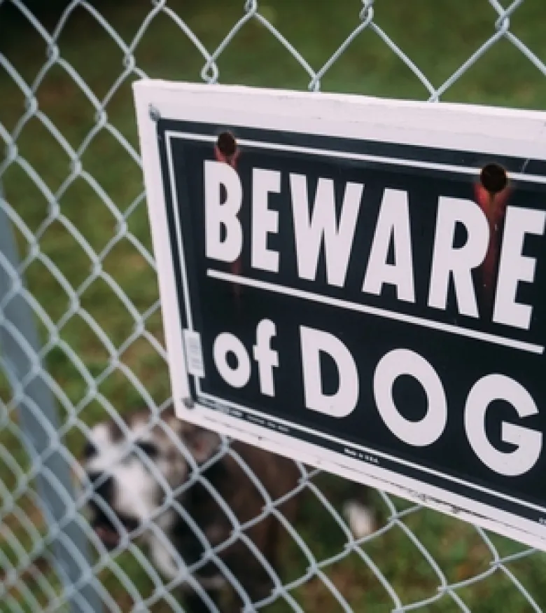 Dog Bite Attorney in Washington, DC - Beware of dog sign