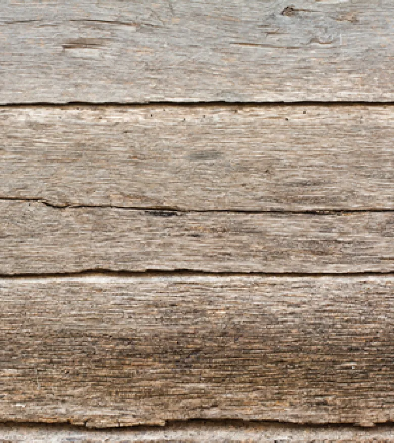 Close-up of weathered wooden planks, suggesting structural issues and highlighting the potential risk of a Deck Collapse in Gainesville.
