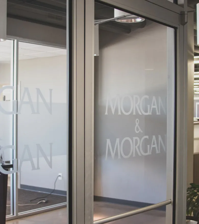 Morgan & Morgan glass door