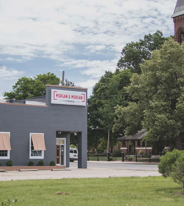 Morgan & Morgan office beside church