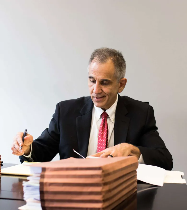 Lawyer with files