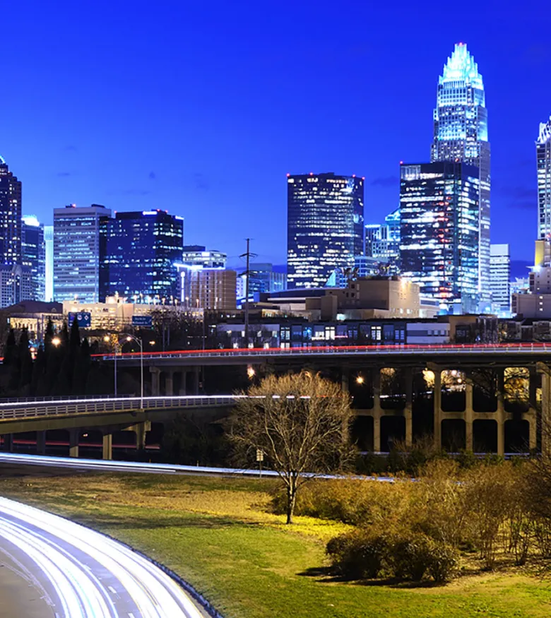 Blue city nightscape