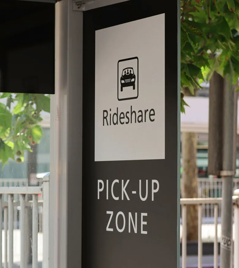 Lyft Accident Lawyers Los Angeles - Rideshare pickup sign