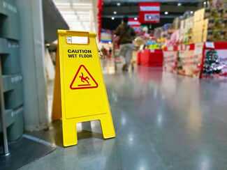 Slip & Fall Lawyers in New Albany, Indiana (IN) - Wet Floor Sign