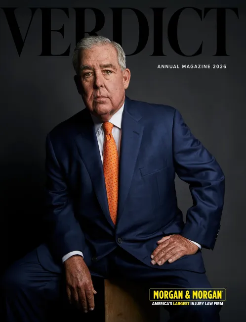 John Morgan on the cover of Verdict Magazine