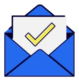 envelope with letter popping out