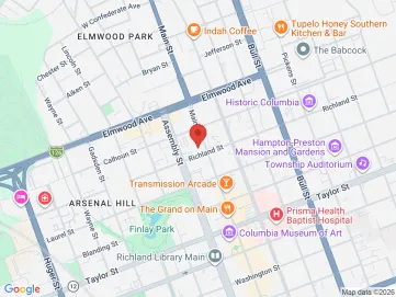 Map showing the office location