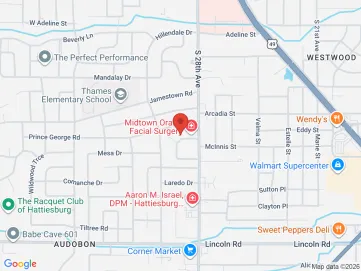 Map showing the office location