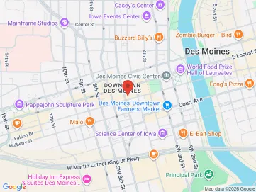 Map showing the office location