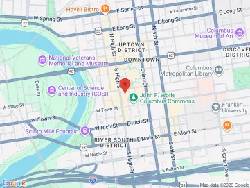 Map showing the office location