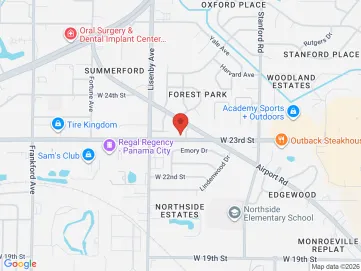 Map showing the office location