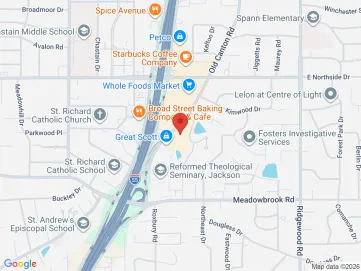 Map showing the office location