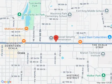 Map showing the office location
