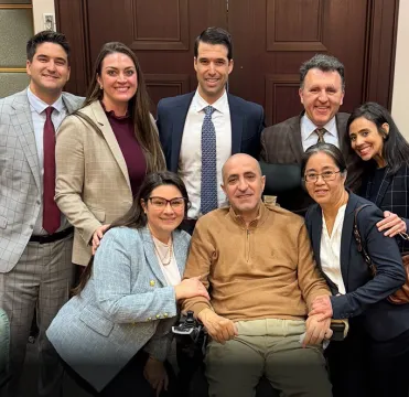 client with morgan and morgan team