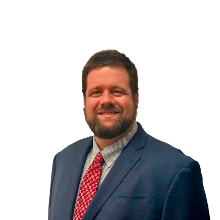 Headshot of Caleb Hanes, a Bowling Green-based personal injury lawyer at Morgan & Morgan