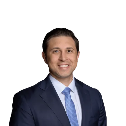 Headshot of Nick Russo, a Manhattan-based car accident and auto injury lawyer at Morgan & Morgan