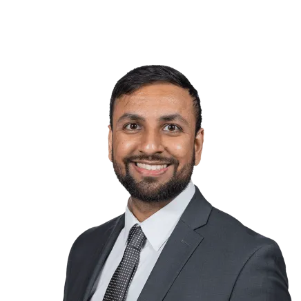 Headshot of Rithvick Bhagwati, a Jersey City-based personal injury lawyer at Morgan & Morgan