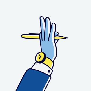 hand holding a pen