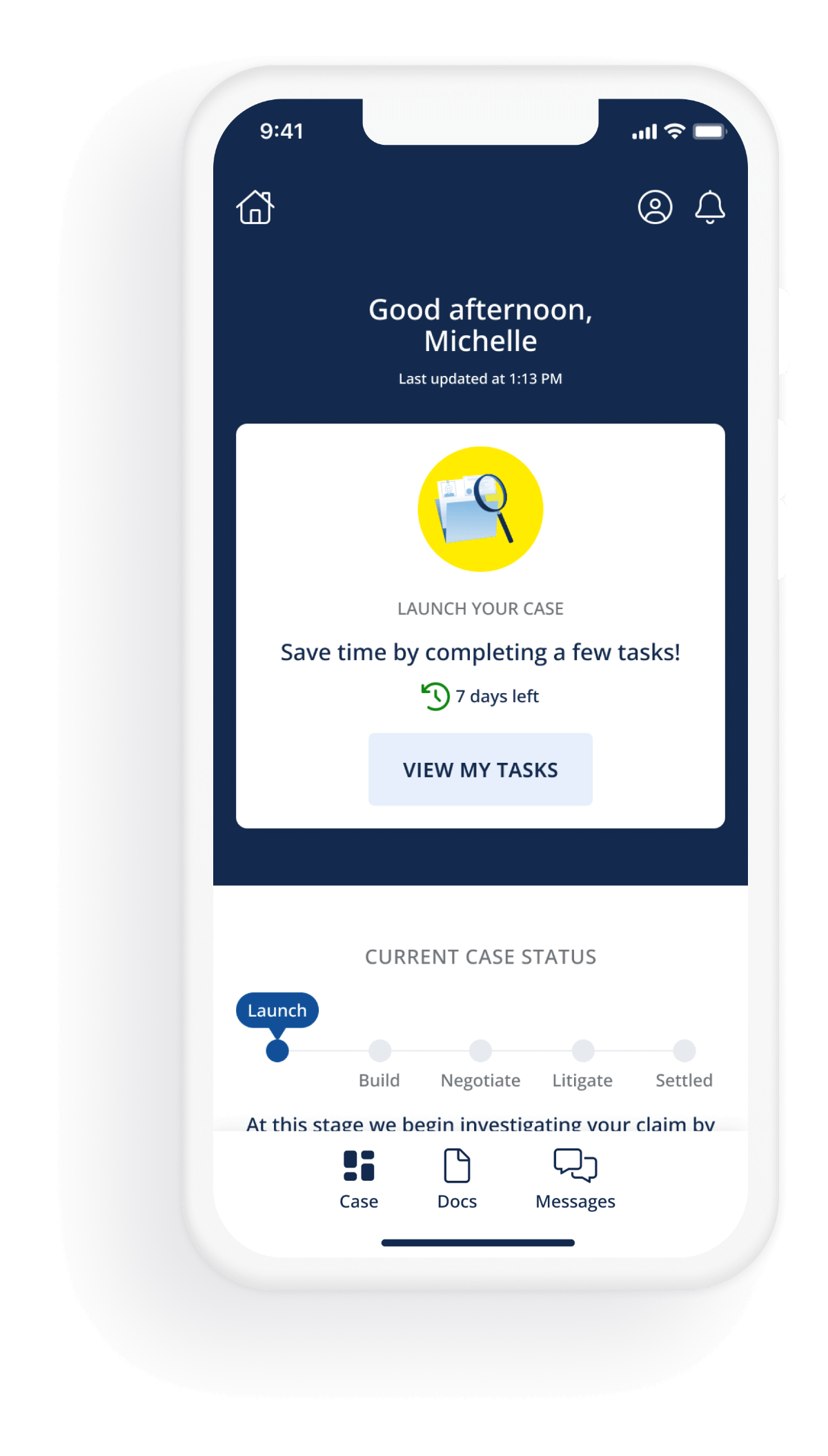 Keep track of your injury case every step of the way