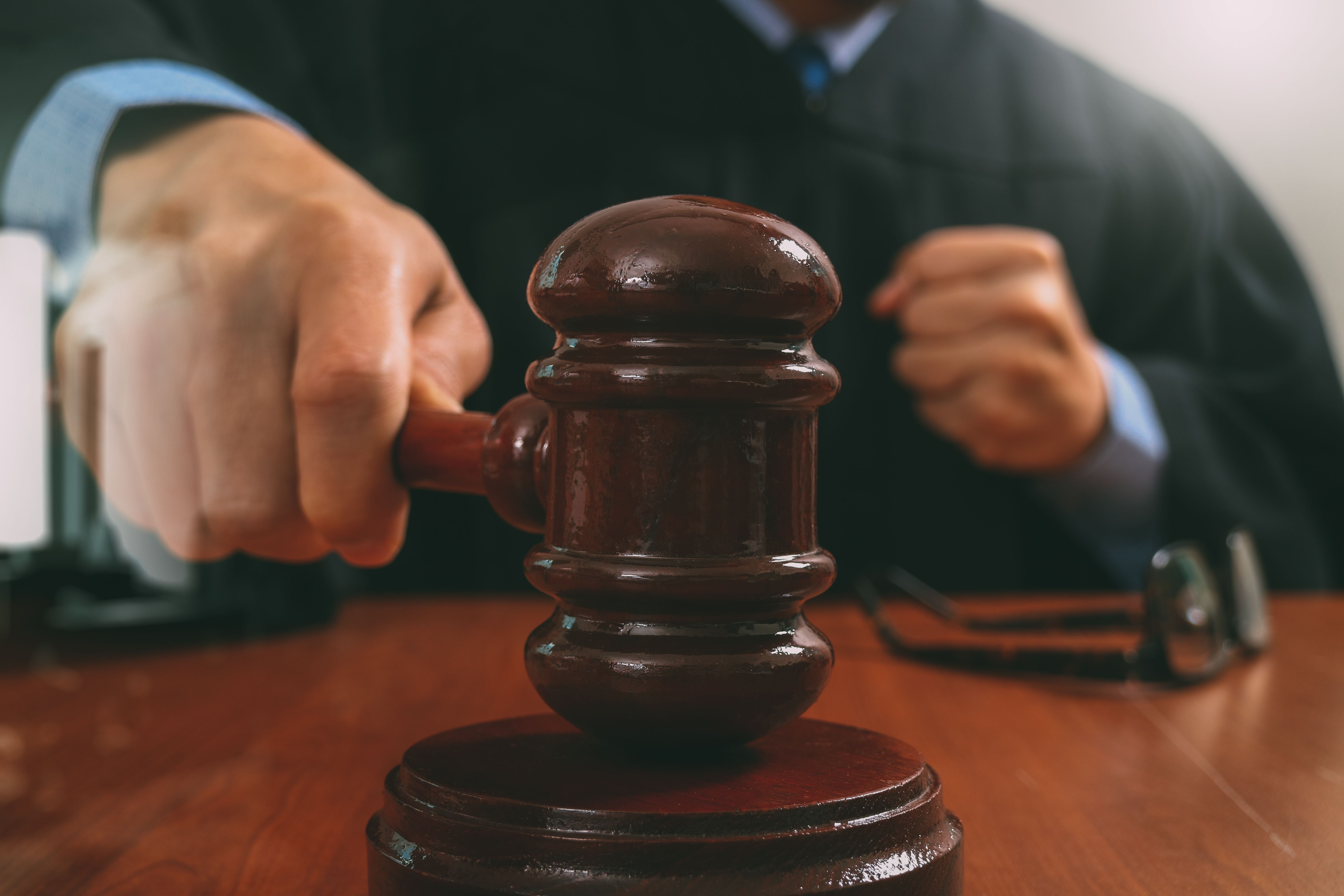 judge with gavel